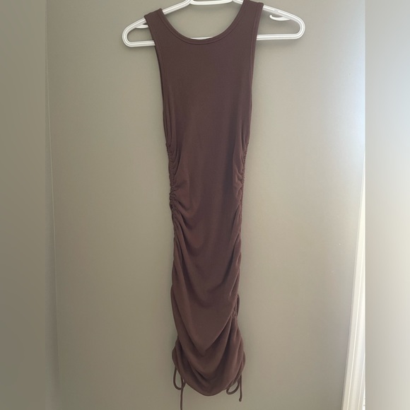 Whitefox Chocolate Brown Play it Loud Drawstring Minidress Size XS - Picture 4 of 4